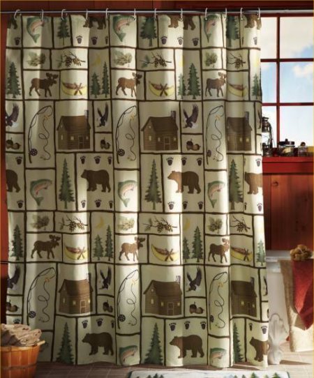 Lodge Shower Curtain in Curtain