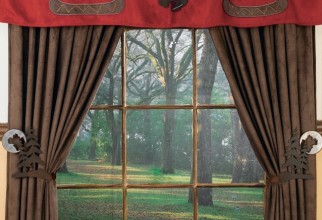 650x600px Log Cabin Curtains Picture in Curtain