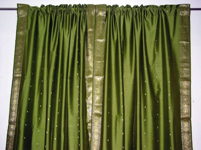 Olive Green Curtains in Curtain