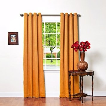 Orange Blackout Curtains in Curtain