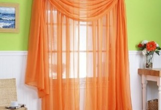 700x791px Orange Patterned Curtains Picture in Curtain