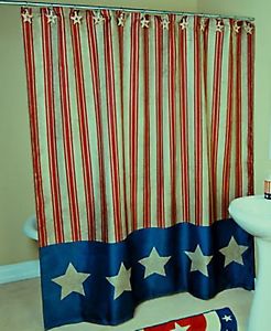 Patriotic Shower Curtain in Curtain