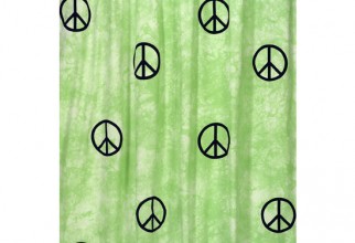 550x550px Peace Sign Shower Curtain Picture in Curtain