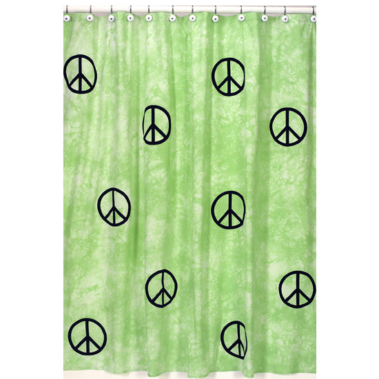 Peace Sign Shower Curtain in Curtain