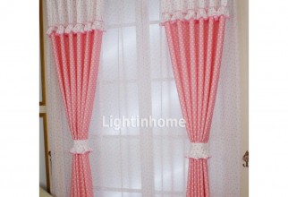 962x962px Pink Polka Dot Curtains Picture in Curtain