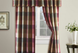 700x700px Plaid Kitchen Curtains Picture in Curtain