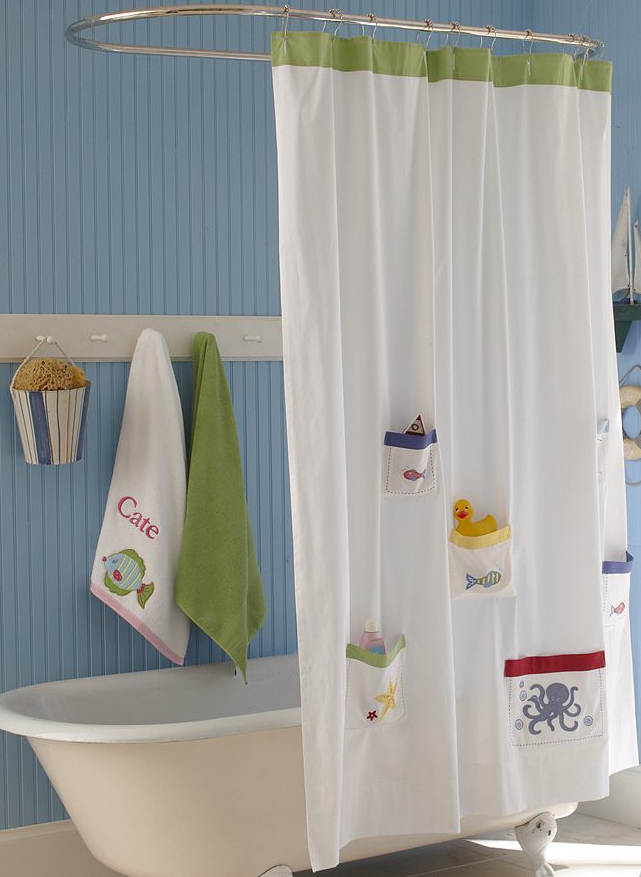 Pocket Shower Curtain in Curtain
