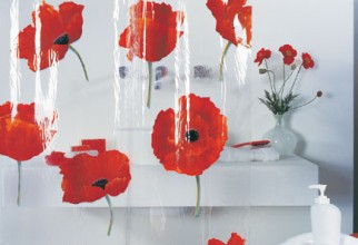 435x538px Poppy Shower Curtain Picture in Curtain