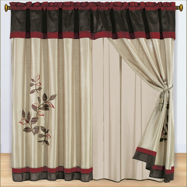 Priscilla Curtains With Attached Valance in Curtain