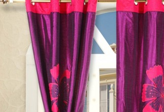 1000x1000px Purple Window Curtains Picture in Curtain