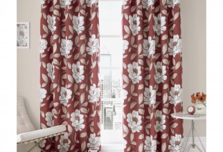 1000x1000px Red Floral Curtains Picture in Curtain