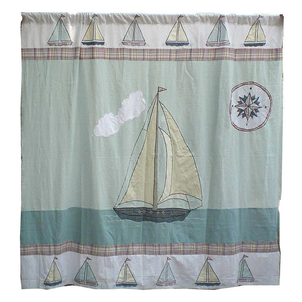 Sailboat Shower Curtain in Curtain