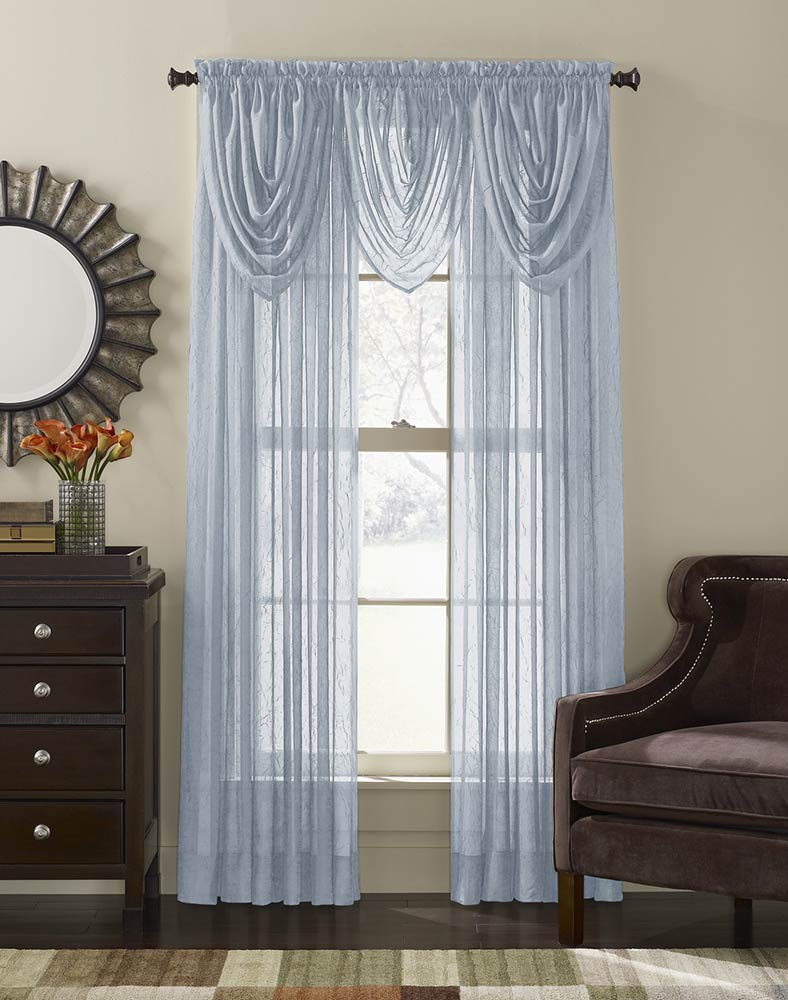 Sheer Blue Curtains in Curtain