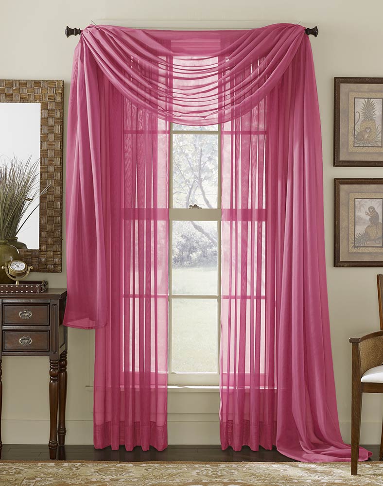 Sheer Pink Curtains in Curtain