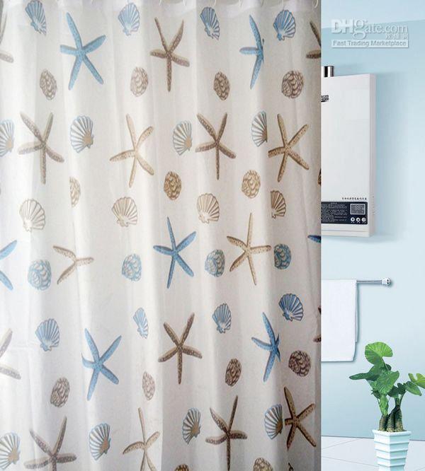 Starfish Shower Curtain in Curtain