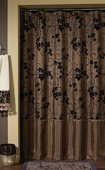 Tan Shower Curtain in Curtain