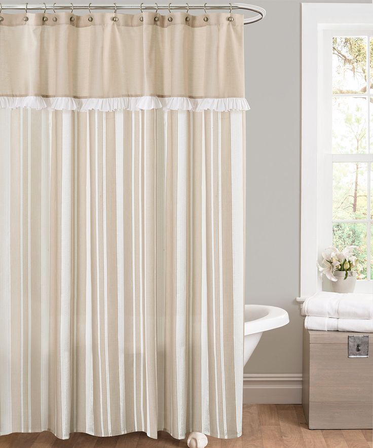 Taupe Shower Curtain in Curtain