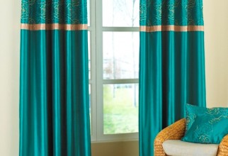 600x750px Teal And White Curtains Picture in Curtain