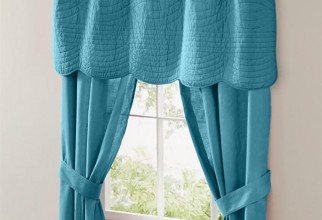 750x750px Teal Window Curtains Picture in Curtain