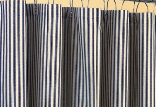 460x540px Ticking Stripe Shower Curtain Picture in Curtain