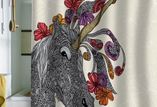 700x700px Unicorn Shower Curtain Picture in Curtain