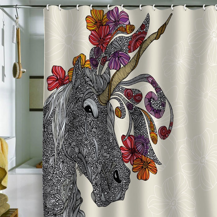Unicorn Shower Curtain in Curtain