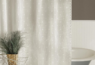 574x800px White Lace Shower Curtain Picture in Curtain