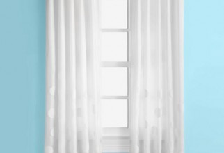 550x550px White Panel Curtains Picture in Curtain