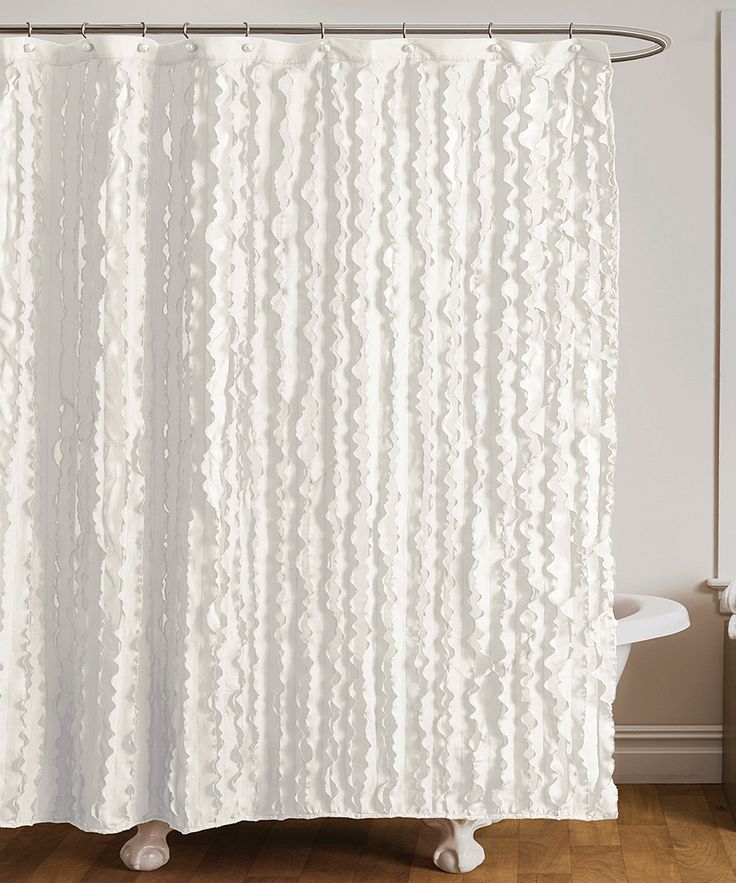 White Ruffle Curtain in Curtain