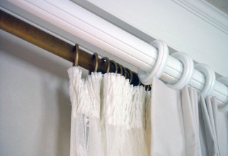 500x375px White Wooden Curtain Rods Picture in Curtain