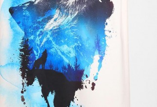 730x1095px Wolf Shower Curtain Picture in Curtain