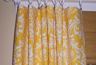 1154x1180px Yellow Damask Curtains Picture in Curtain