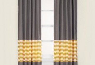 550x550px Yellow Gray Curtains Picture in Curtain