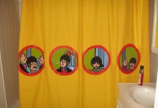 425x318px Yellow Submarine Shower Curtain Picture in Curtain
