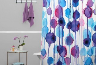 736x736px Abstract Shower Curtain Picture in Curtain