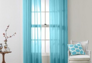 500x460px Aqua Sheer Curtains Picture in Curtain