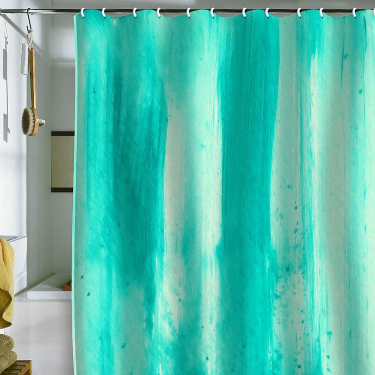 Aqua Shower Curtains in Curtain