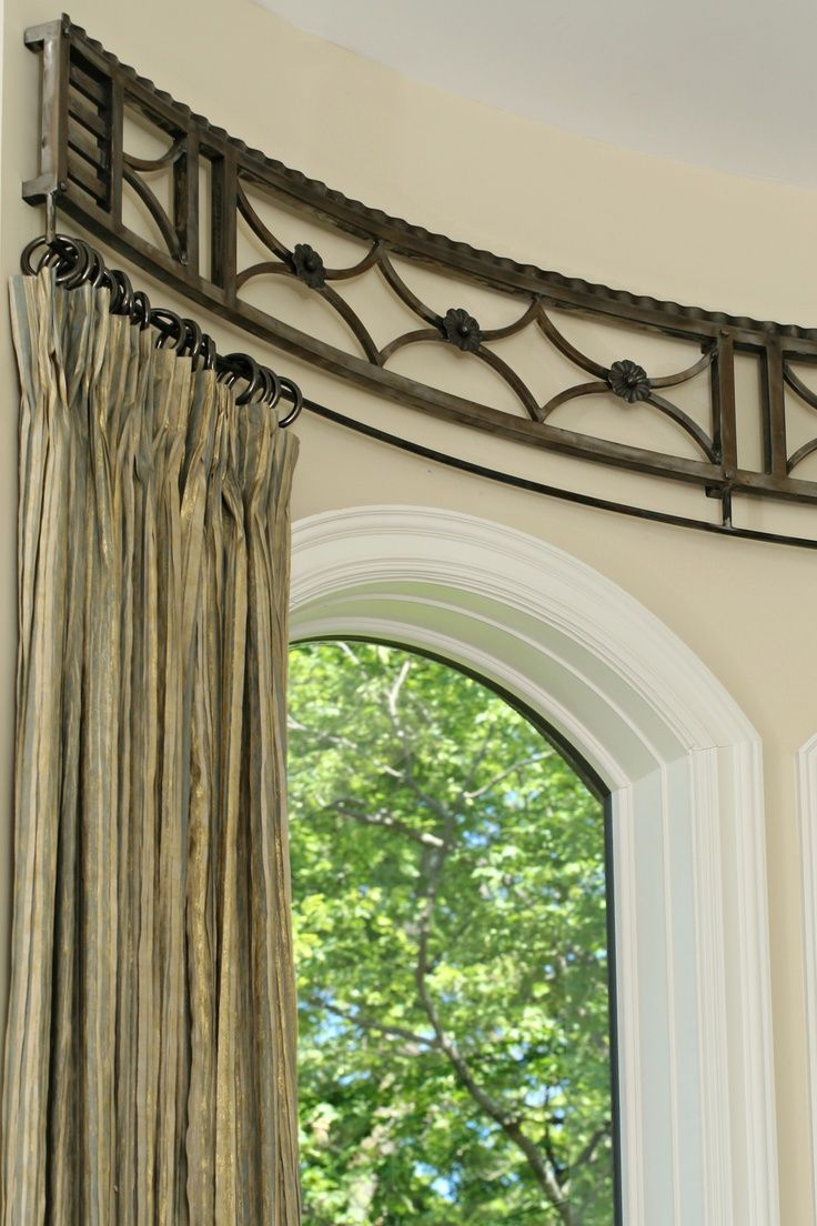 Arched Curtain Rods in Curtain