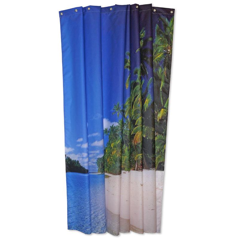 Beach Scene Shower Curtain in Curtain