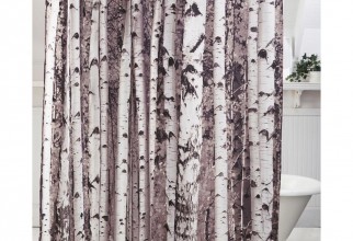 1001x1001px Birch Tree Shower Curtain Picture in Curtain