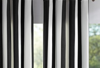 710x639px Black And White Striped Curtains For Sale Picture in Curtain