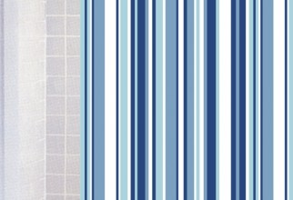 509x658px Blue Stripe Shower Curtain Picture in Curtain