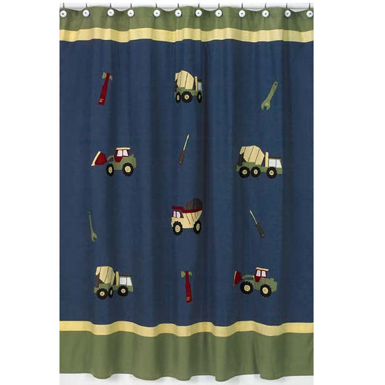 Boys Shower Curtain in Curtain