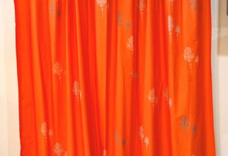 570x871px Bright Orange Curtains Picture in Curtain