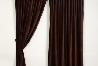 500x500px Brown Velvet Curtains Picture in Curtain