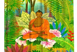 594x640px Buddha Shower Curtain Picture in Curtain
