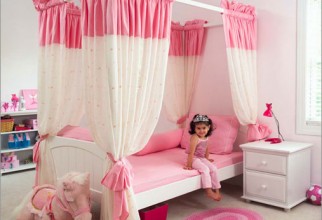 507x500px Canopy Bed Curtains For Girls Picture in Curtain
