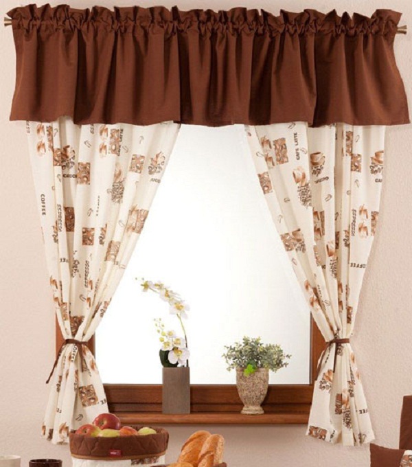 Coffee Themed Kitchen Curtains in Curtain