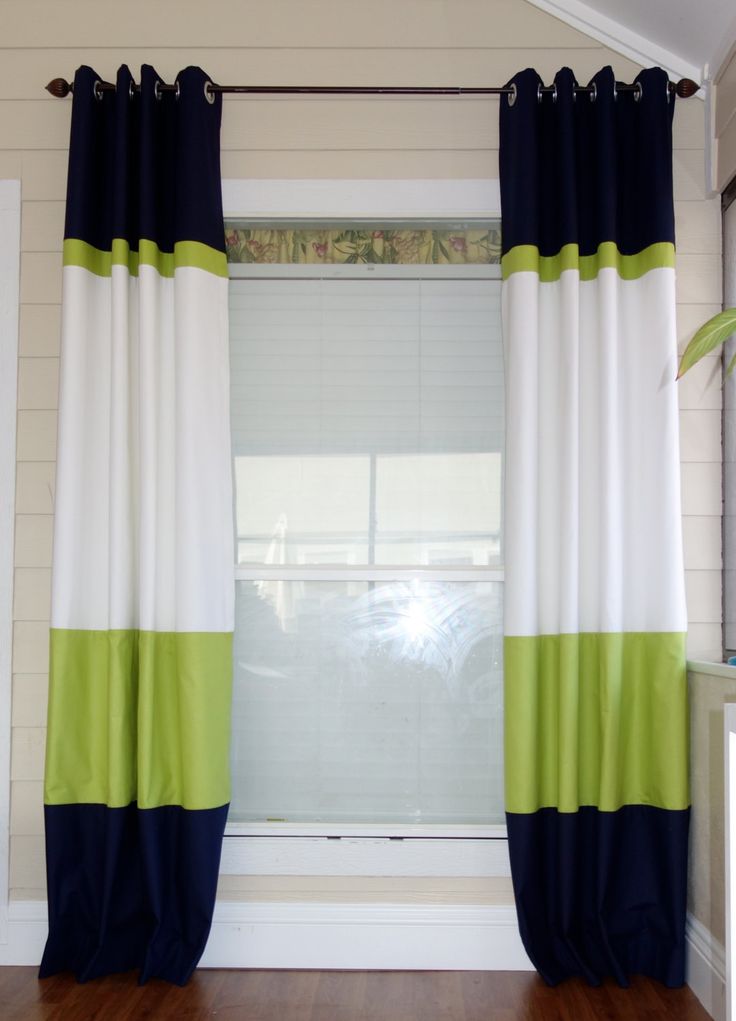 Color Block Curtain Panels in Curtain