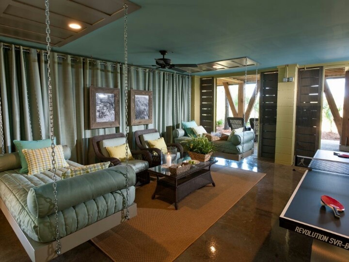 Cool Game Room in Living Room